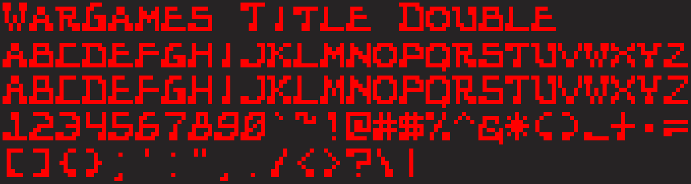 WarGames font sample